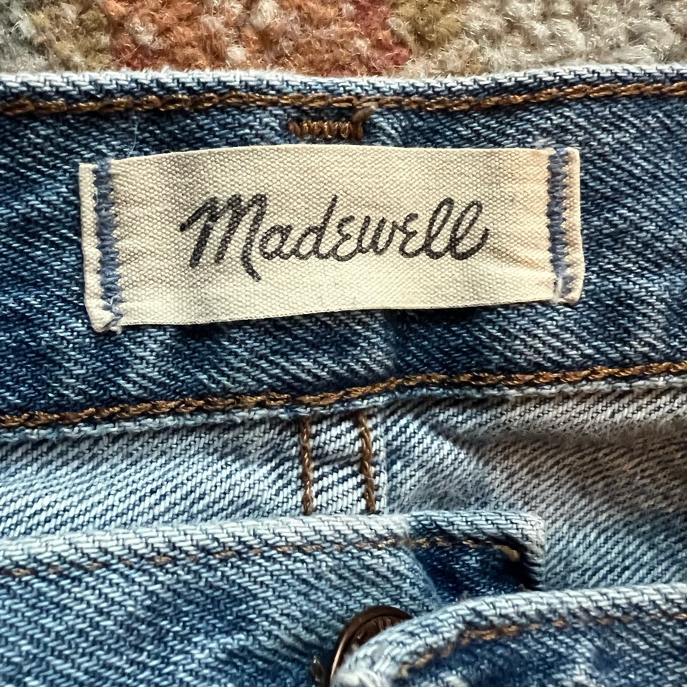 Madewell Slouchy Boyjean 29 High Rise Straight Leg Light Wash - Picture 6 of 10